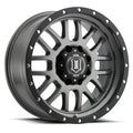 ICON Alloys Alpha, Gun Metal, 20 x 9 / 8 x 180, 12mm Offset, 5.5" Backspace