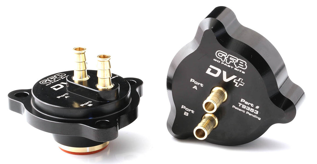 GFB Part Number T9353 DV+ 2-part valve angled view