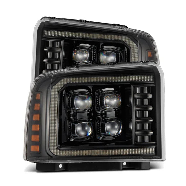 Alpha Rex 05-07 Ford Super Duty NOVA-Series LED Projector Headlights Alpha-Black