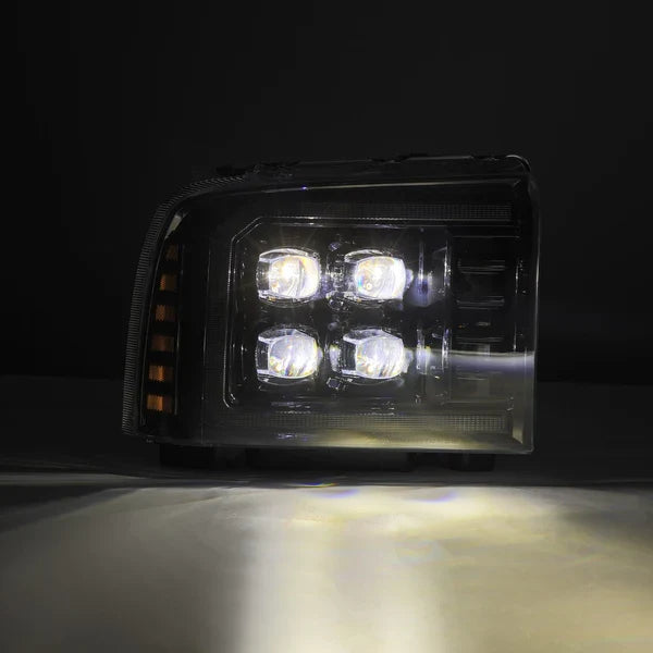 Alpha Rex 05-07 Ford Super Duty NOVA-Series LED Projector Headlights Black