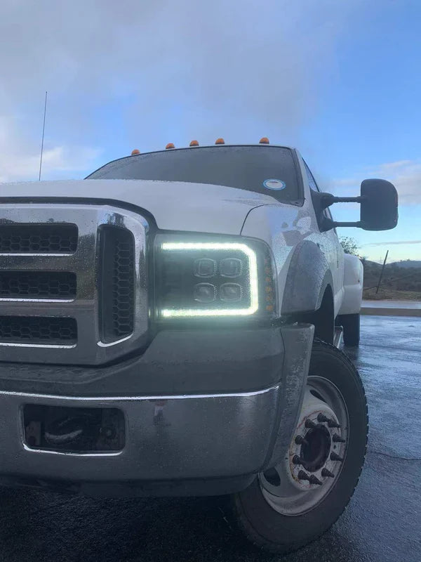 Alpha Rex 05-07 Ford Super Duty NOVA-Series LED Projector Headlights Black