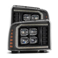 Alpha Rex 05-07 Ford Super Duty NOVA-Series LED Projector Headlights Black