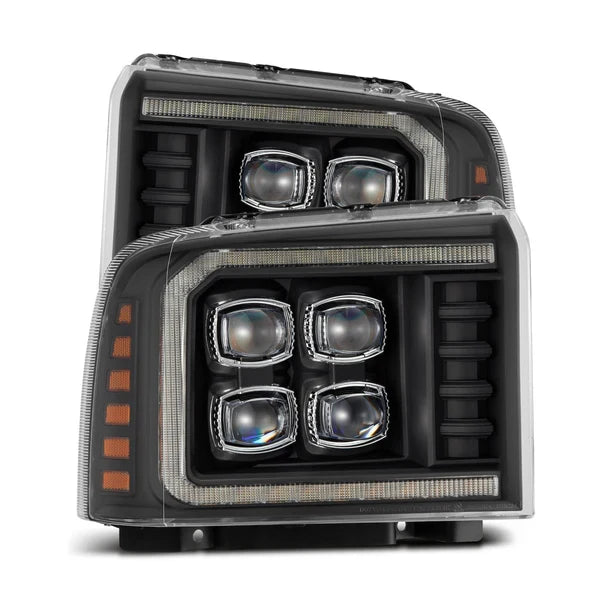 Alpha Rex 05-07 Ford Super Duty NOVA-Series LED Projector Headlights Black
