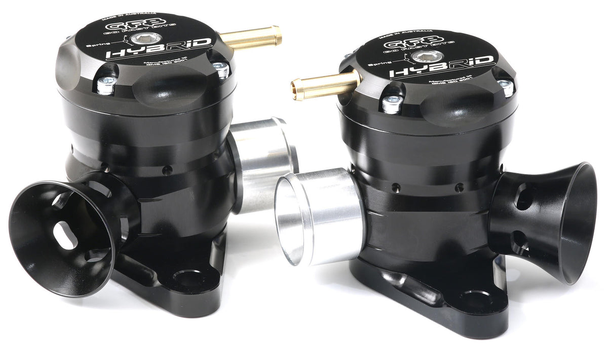 GFB Part Number T9205 Hybrid TMS dual BOVs close up view