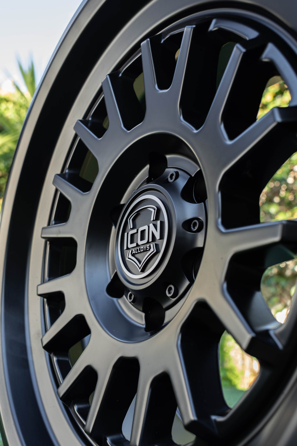 ICON Alloys Anza, Satin Black, 17 x 8.5 / 5 x 5.5, 0mm Offset, 4.75" BS
