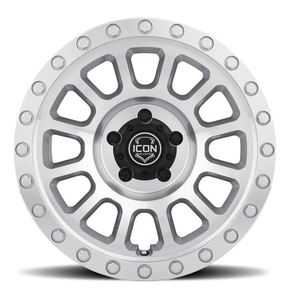ICON Alloys Hulse, Silver Machined, 18 x 9 / 8 x 170, 6mm Offset, 5.25" Backspace