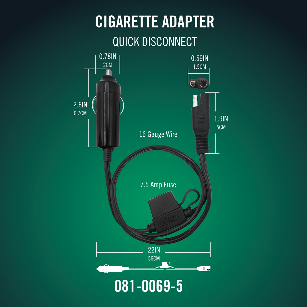 Quick Disconnect 12V Outlet Adapter Cable