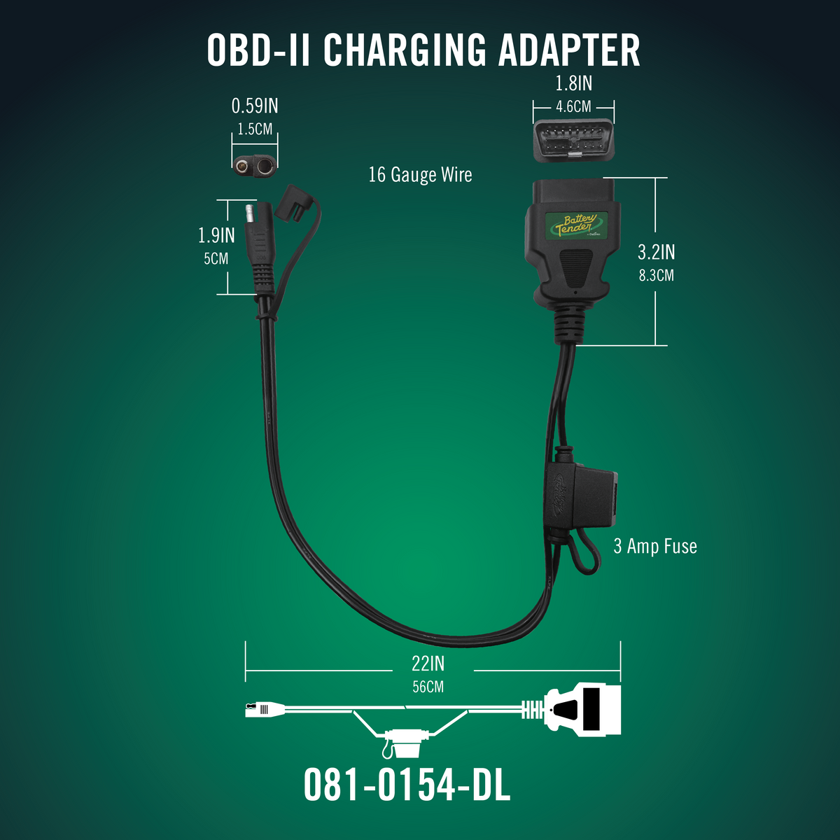 Battery Tender® Quick Disconnect OBDII Adapter