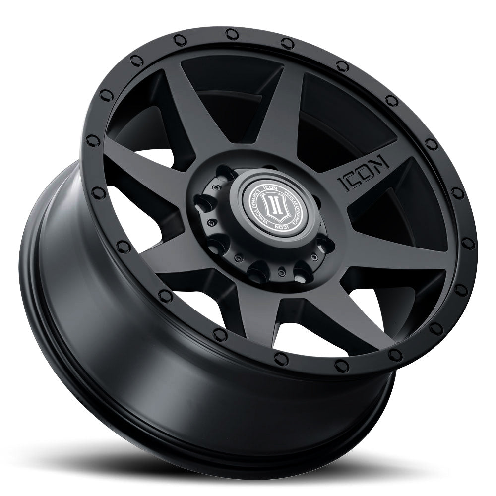 ICON Alloys Rebound HD, Double Black, 18 x 9 / 8 x 6.5, 12mm Offset, 5.25" BS