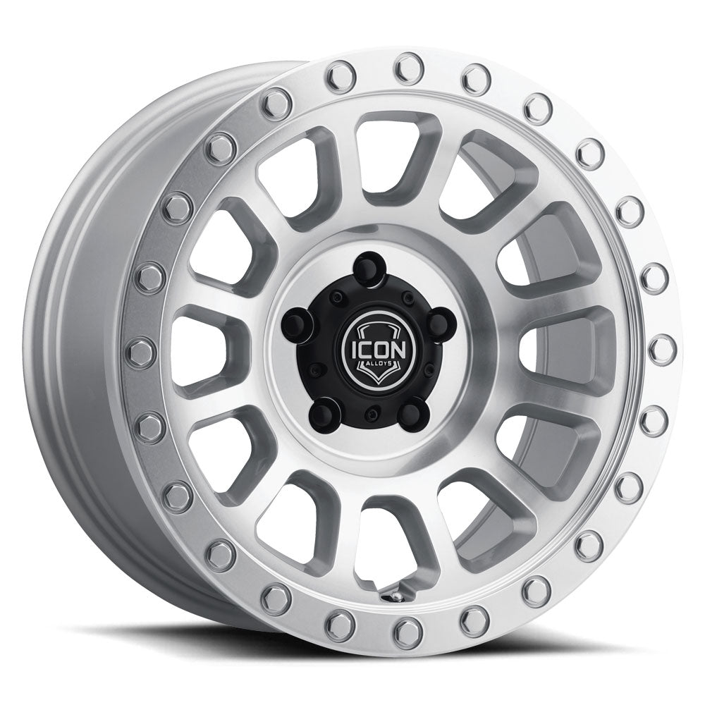 ICON Alloys Hulse, Silver Machined, 18 x 9 / 8 x 180, 12mm Offset, 5.5" Backspace