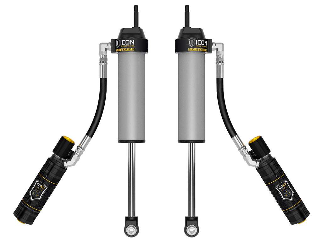 ICON 2017-2026 Ford F-250/F-350 Super Duty 4WD, 0-3” Lift, Front, V.S. 3.0 Series Shock Absorbers, Remote Reservoir w/ CDEV, Pair