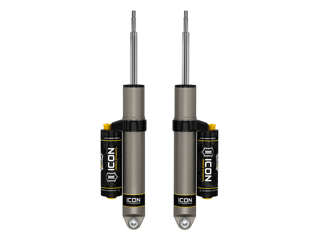 ICON 2014-2026 Ram 2500, 0" Lift Coil/3" Lift Air Ride, Rear, V.S. 2.5 Aluminum Series Shock Absorbers, Piggyback Reservoir w/ CDCV, Pair