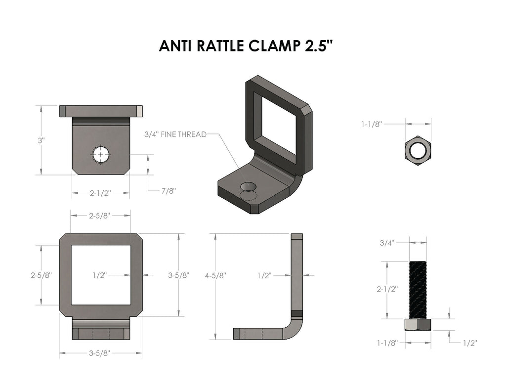 BulletProof 2.5" Anti-Rattle Clamp