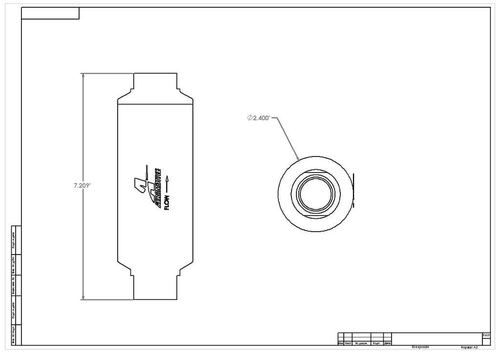 10-micron Microglass In-Line Filter with ORB-12 Ports