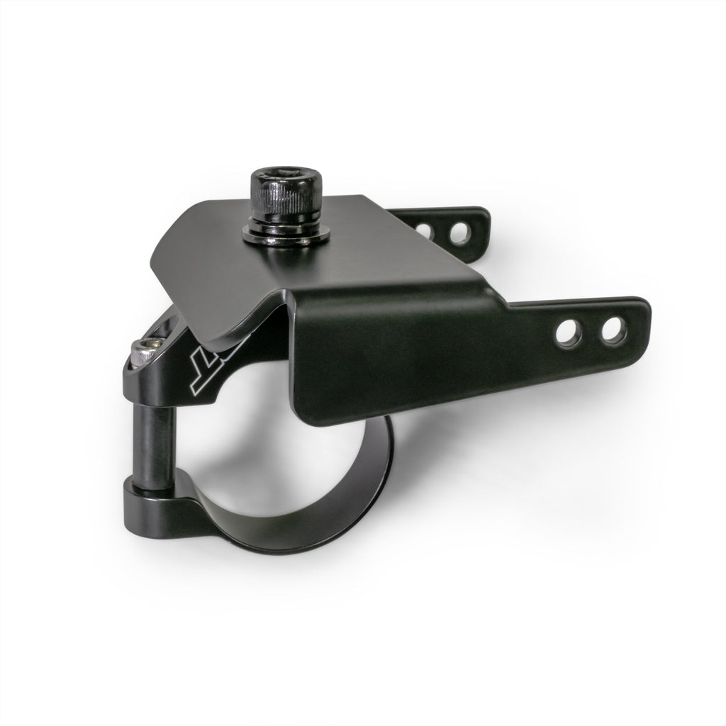 Black powder-coated universal air pumper bracket