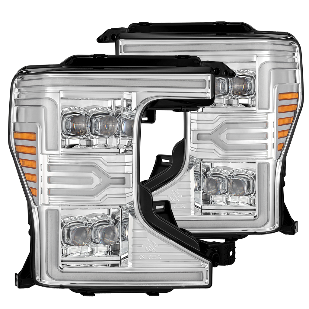 Alpha Rex 20-22 Ford Super Duty NOVA-Series LED Projector Headlights Chrome
