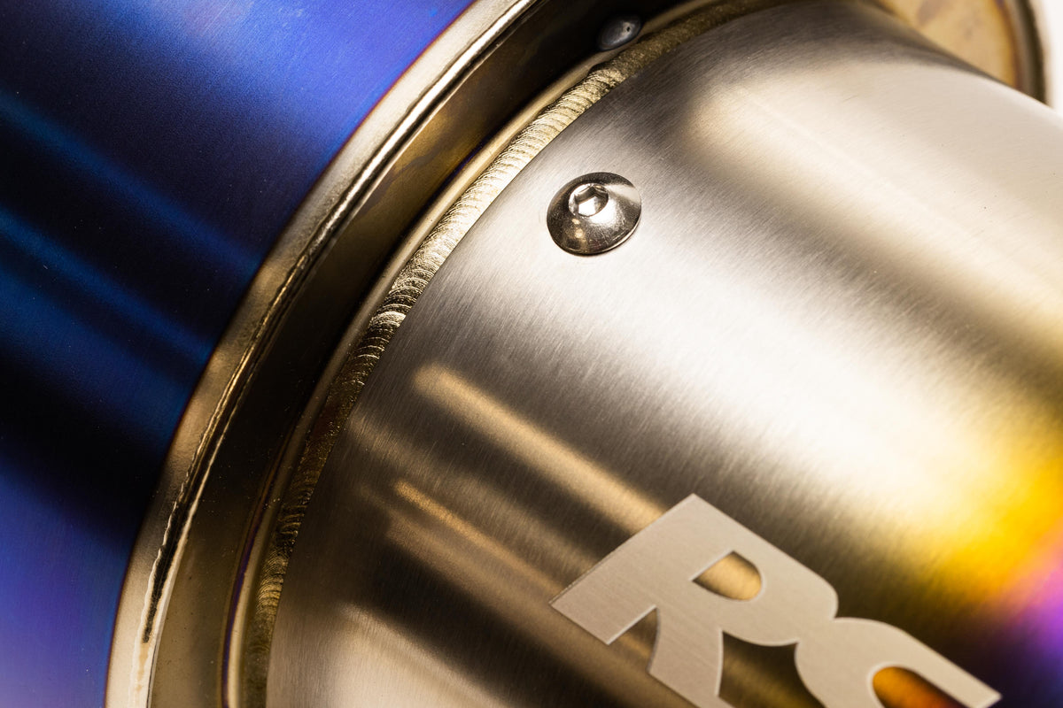 Universal RS-Ti Round Titanium Muffler(s) and Tip with V-Band
