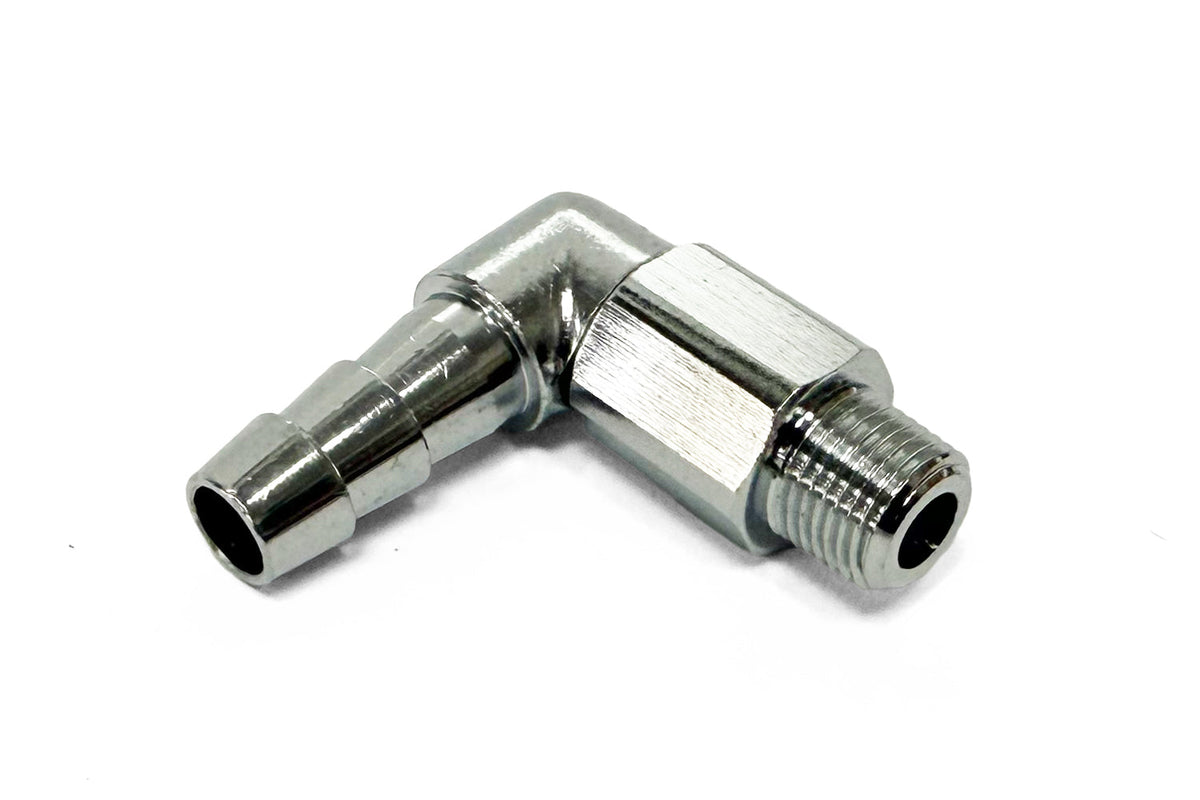 90 DEG HOSE UNION NO.4   8MM - 1/8 SWIVEL BARBED NIPPLE - (11900623)