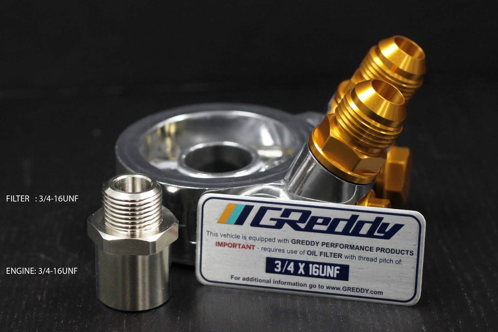 TYPE-E OIL COOLER BLOCK, ENG: 3/4-16UNF, FILTER: 3/4-16UNF, 10AN - (12401123)