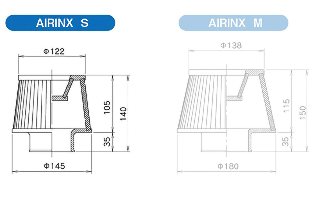 50-60MM DIA GREDDY AIRINX S UNIVERSAL - (12500601)