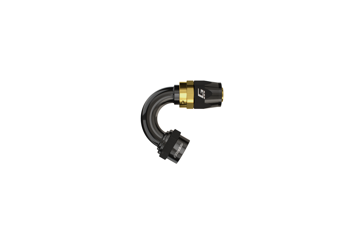 GReddy -04 AN Swivel Hose End(s) - Black / Gold anodized