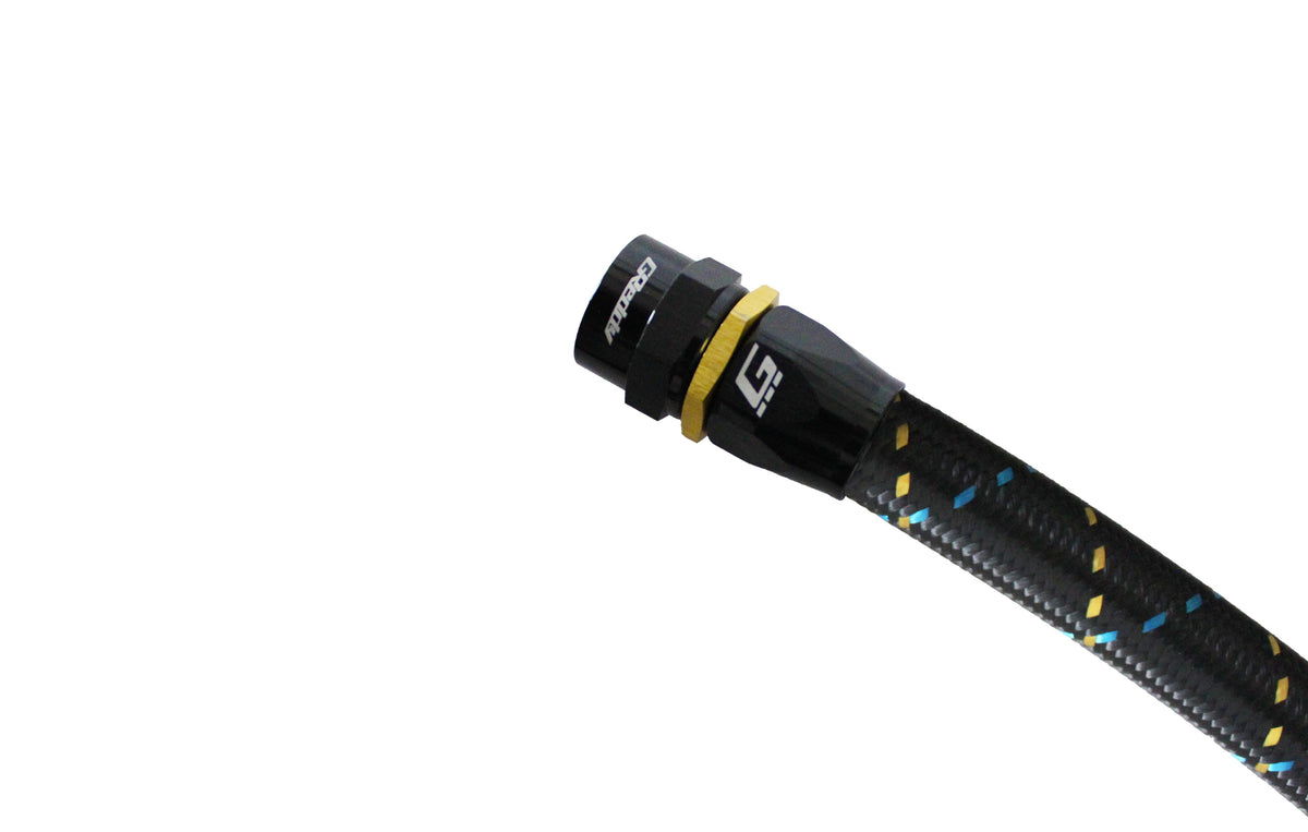 GReddy -04 AN Swivel Hose End(s) - Black / Gold anodized