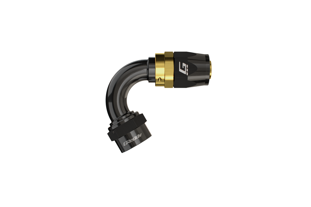 GReddy -06 AN Swivel Hose End(s) - Black / Gold anodized
