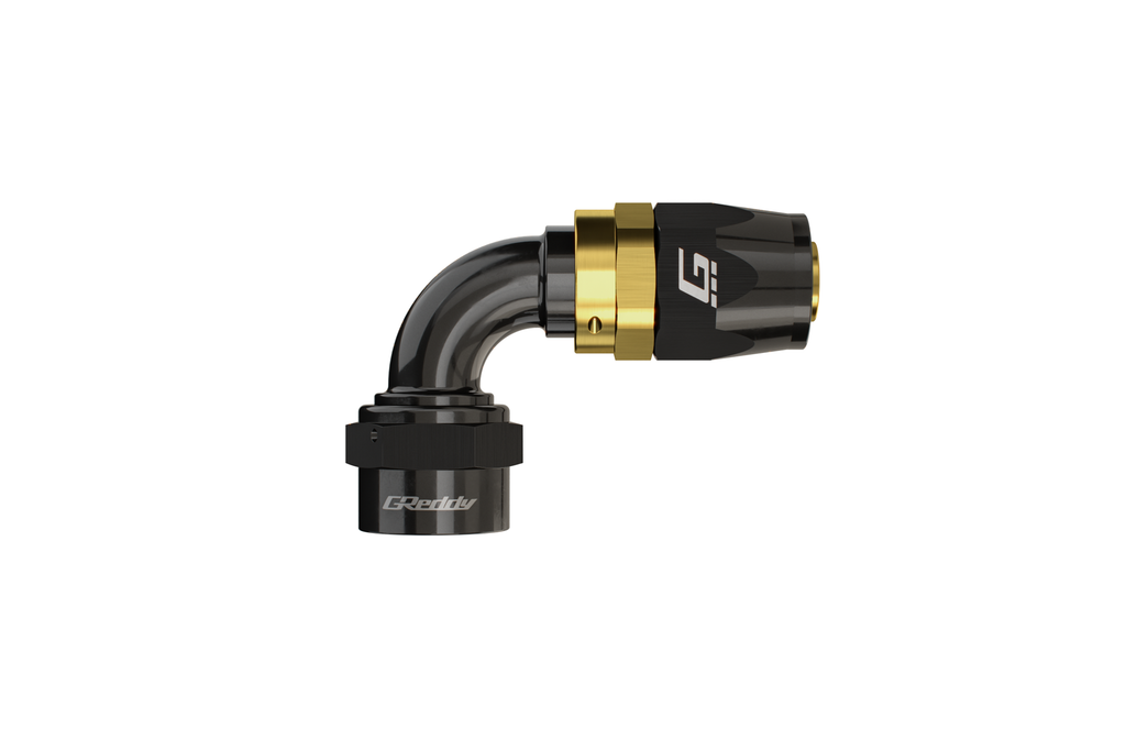 GReddy -08 AN Swivel Hose End - Black / Gold anodized