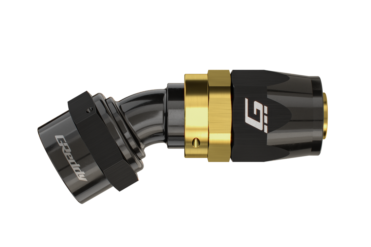 GReddy -16 AN Swivel Hose End - Black / Gold anodized