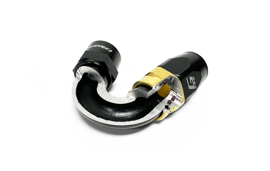 GREDDY 90 DEG. AN HOSE END(s) - BLACK/GOLD - (12800490 12800690 12800890 12801090 12801290 12801690)