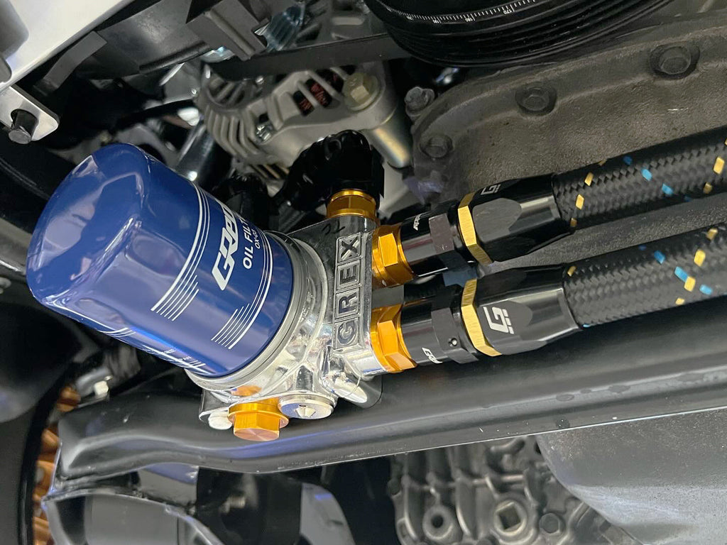 GReddy -10 Nylon Braided Hose(per/ft) - Black / Gold / Blue