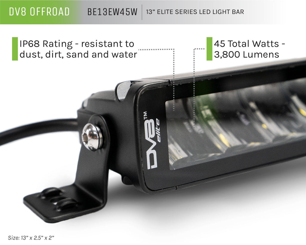 13-Inch Elite Series LED Light Bar | Single Row