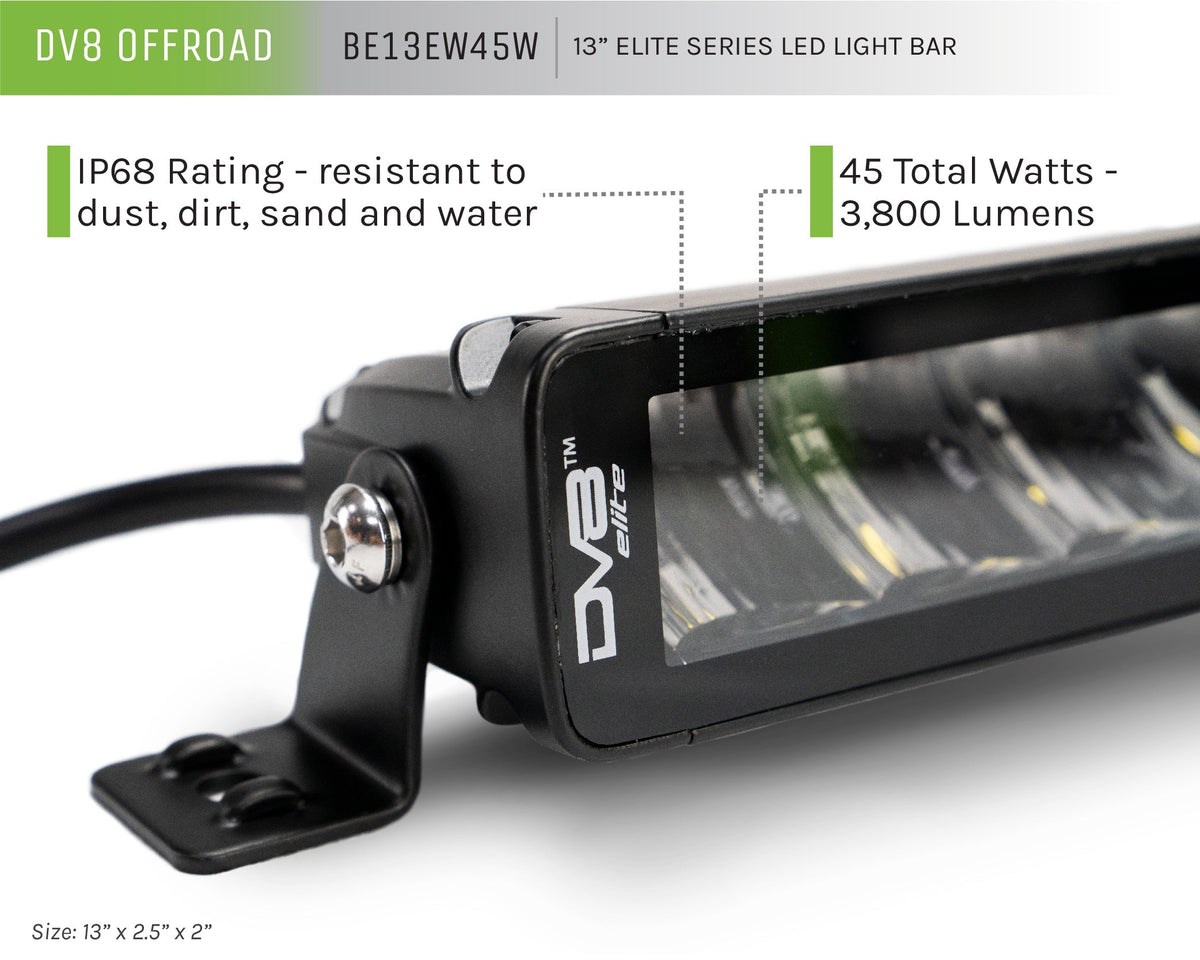13-Inch Elite Series LED Light Bar | Single Row