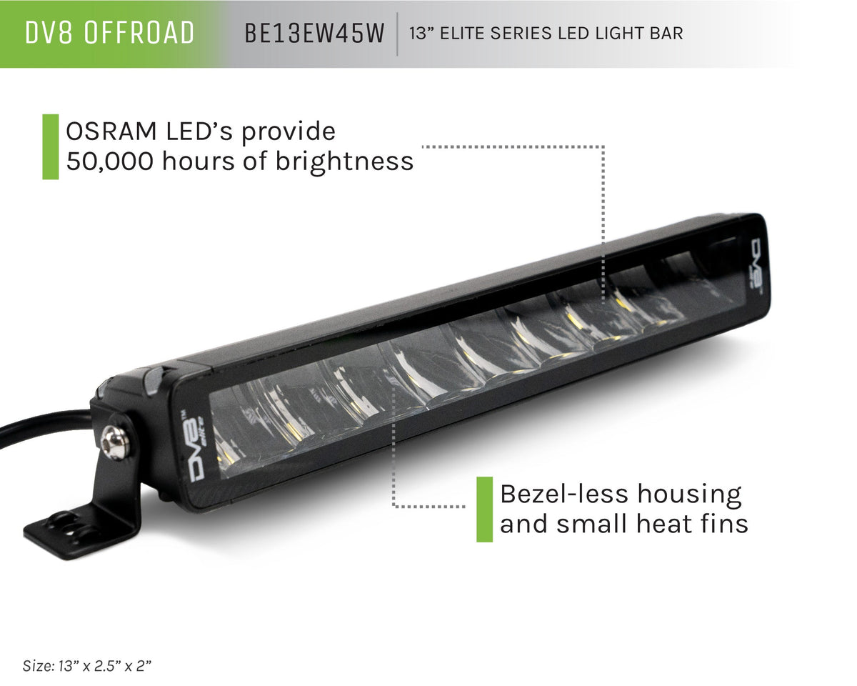 13-Inch Elite Series LED Light Bar | Single Row