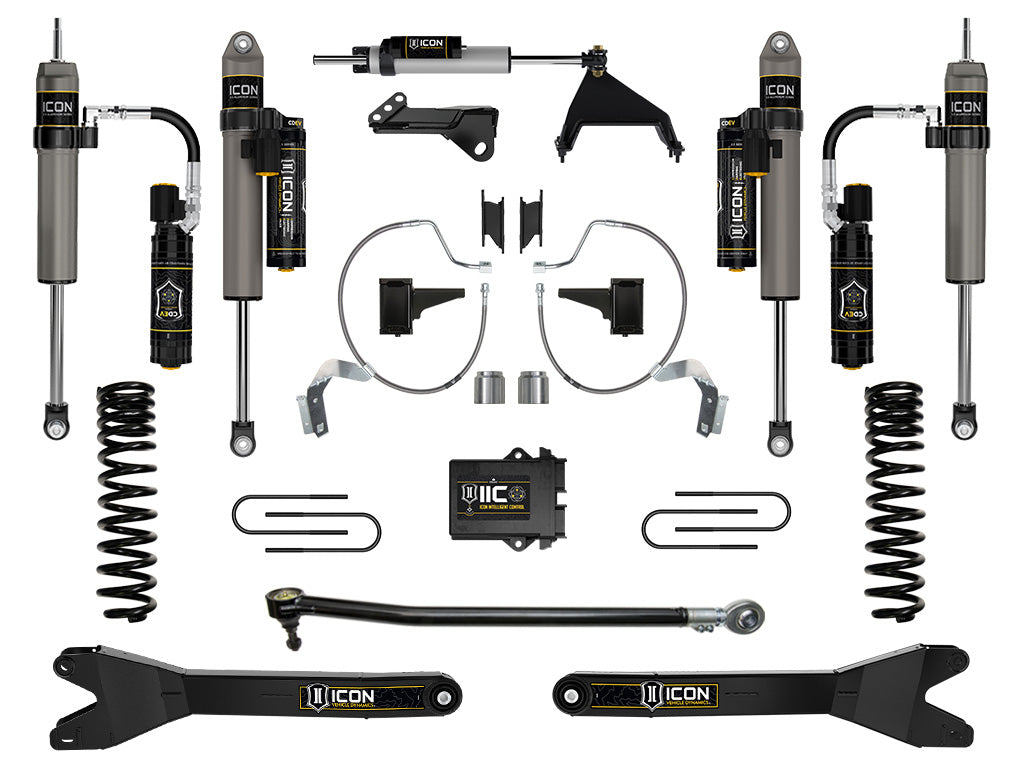 ICON 2023-2025 Ford F-250/F-350 Super Duty 4WD, Gas, 4.5" Lift, Stage 8 Suspension System w/ Radius Arms