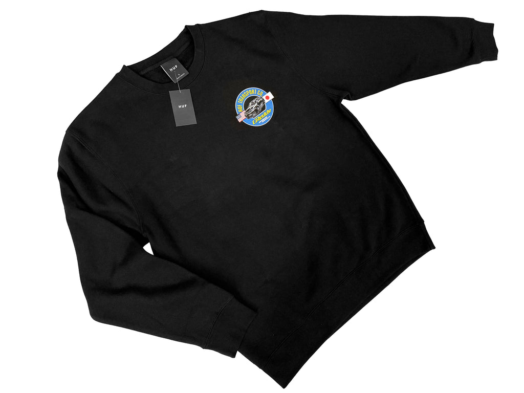 HUF x GReddy Transport Crewneck - Black