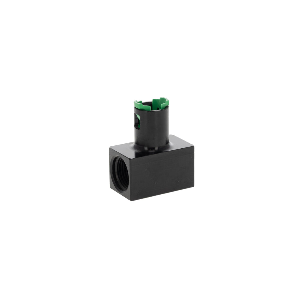 Fitting, Tee, 2x AN-08 Port, 3/8" Quick Connect