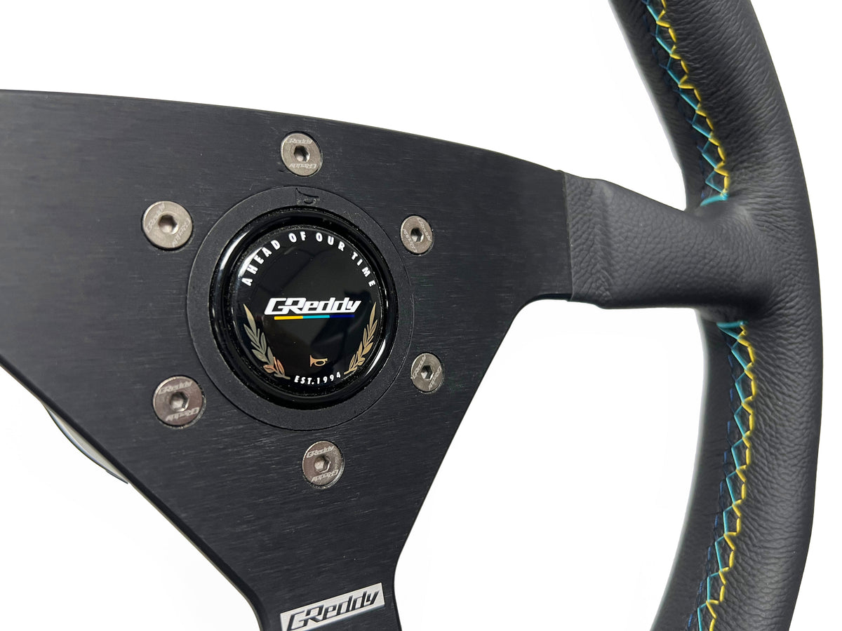 GReddy Steering Wheel Bolt Kit(s) -  Burnt Blue/Raw Gold Titanium