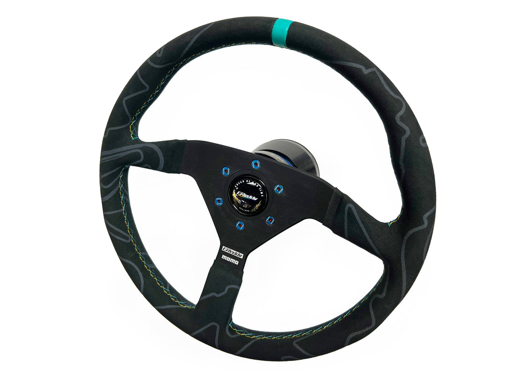 GReddy Steering Wheel Bolt Kit(s) -  Burnt Blue/Raw Gold Titanium