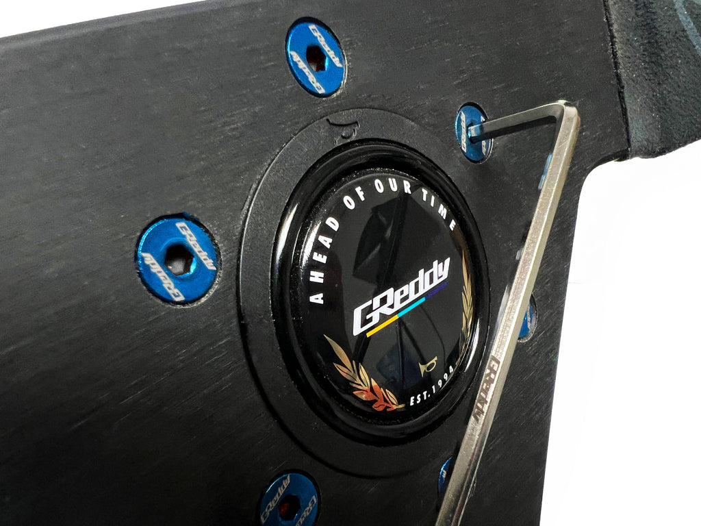 GReddy Steering Wheel Bolt Kit(s) -  Burnt Blue/Raw Gold Titanium