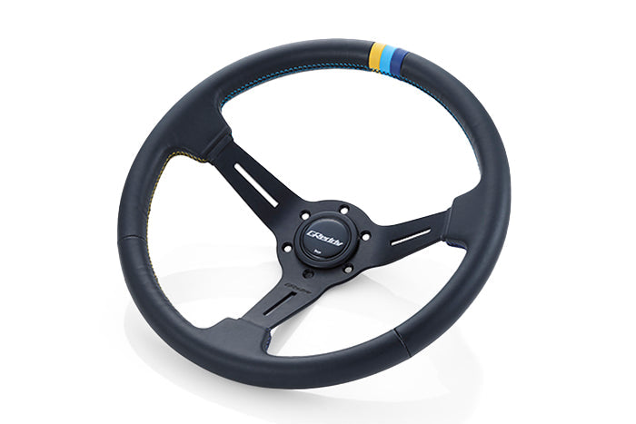 GREDDY SPORT STEERING WHEEL - 3 STRIPE DEEP DISH - (16600002)