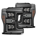 17-19 Ford Super Duty MKII NOVA-Series LED Projector Headlights Black