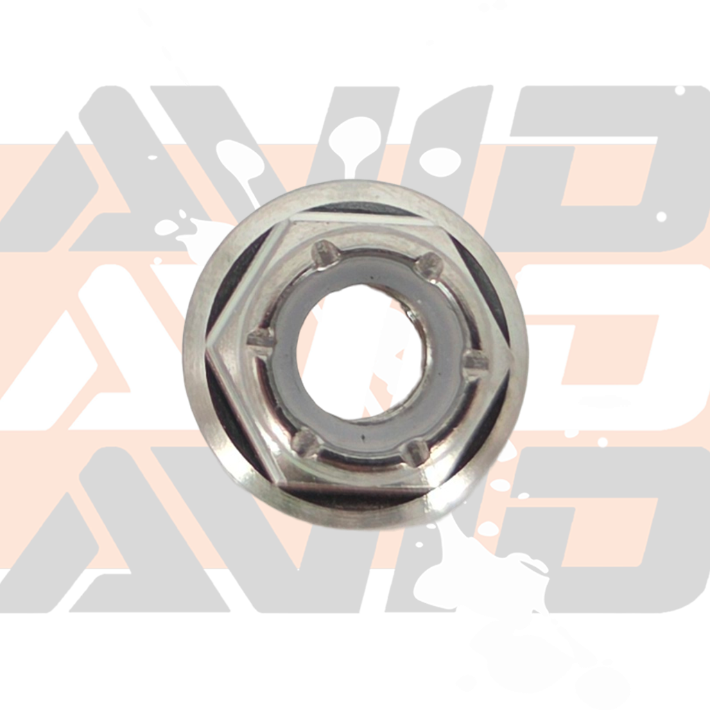 Titanium 6 Point Flange Nylon Lock Nut, M6 x 1.0 | AVID Racing