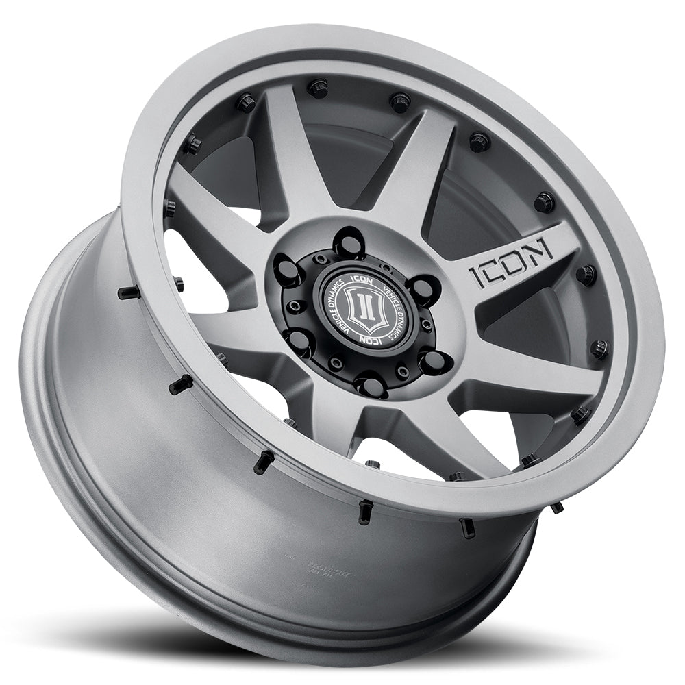 ICON Alloys Rebound Pro, Titanium, 17 x 8.5 / 6 x 135, 6mm Offset, 5" BS
