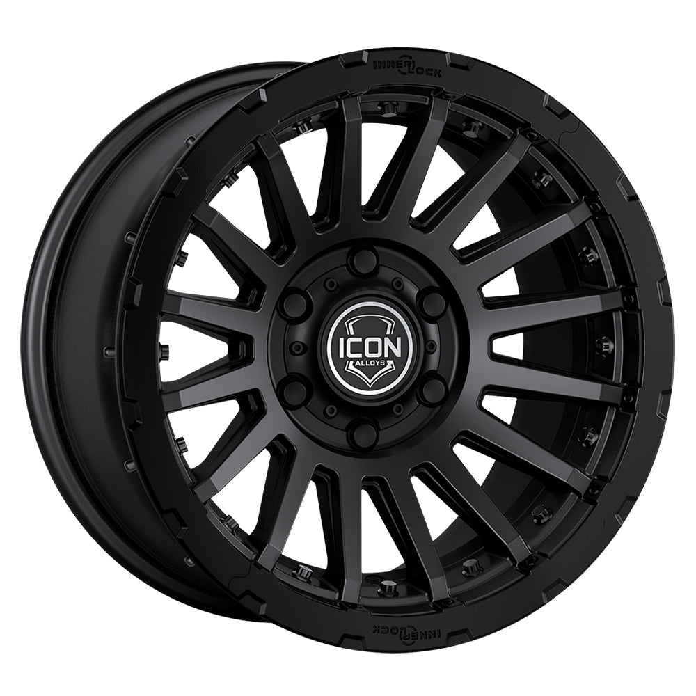 ICON Alloys Recon Pro, Satin Black, 18 x 9 / 8 x 6.5, 12mm Offset, 5.5" BS