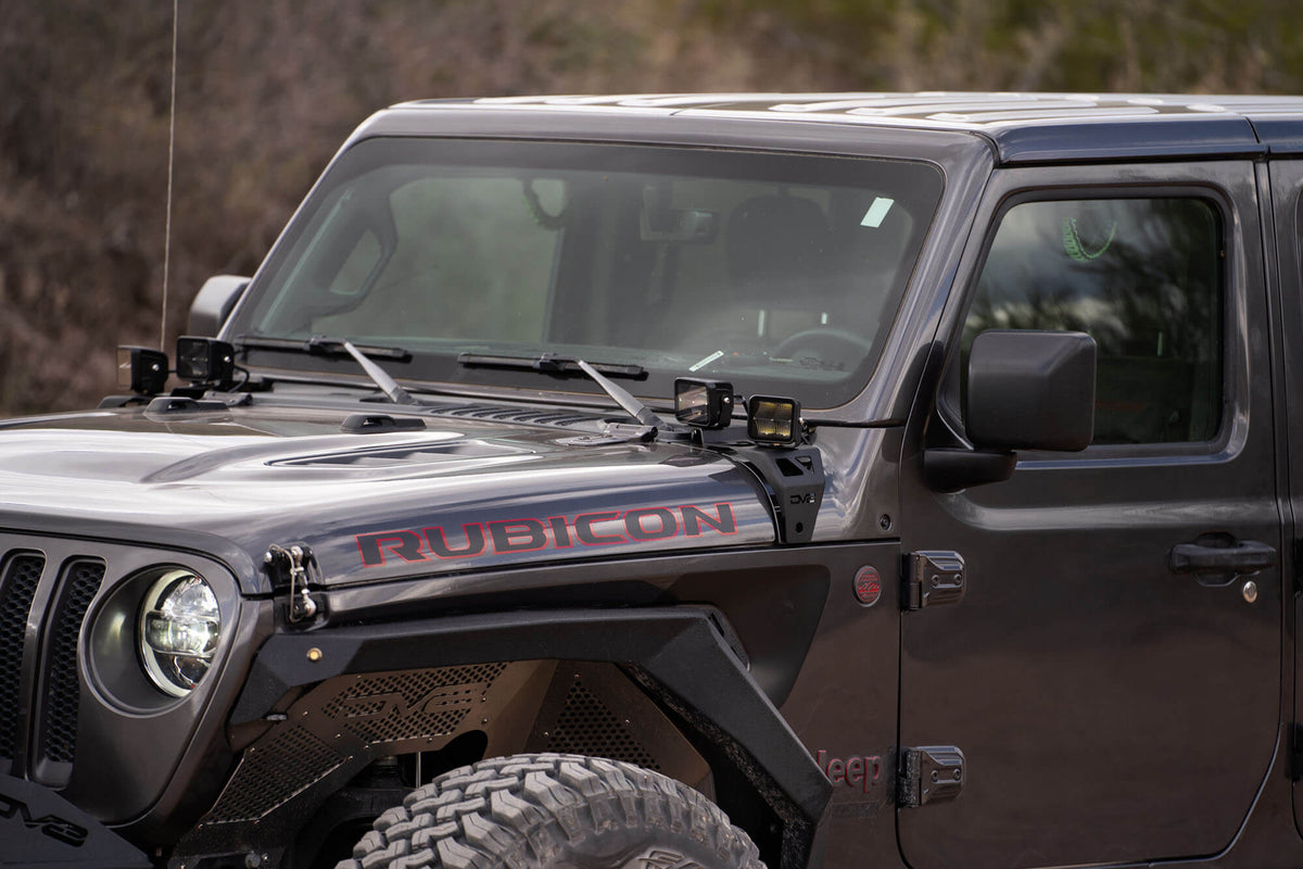 2018-2026 Jeep Wrangler JL & Gladiator JT A-Pillar Dual Pod Light Mounts