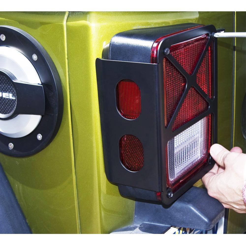 2007-2018 Jeep JK Tail Lamp Guards | Black