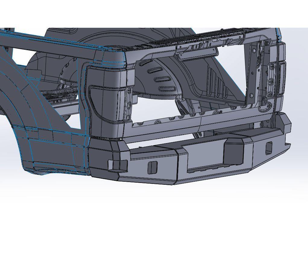CHASSIS UNLIMITED 2017-2021 FORD SUPERDUTY F250/F350 ATTITUDE REAR BUMPER