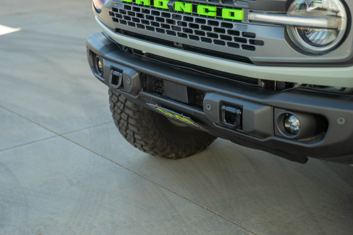 2021-2026 Ford Bronco | Capable Bumper Slanted Front License Plate Mount