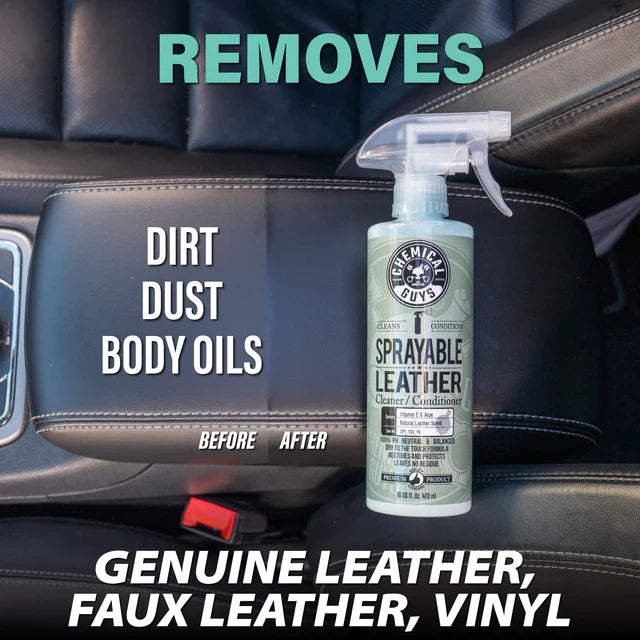 Sprayable Leather Cleaner & Conditioner Gallon with FREE Accessories